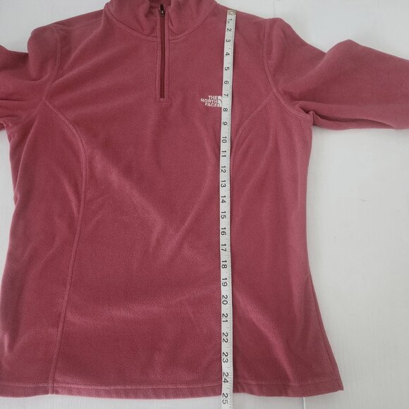 Women's The North Face TKA 100 1/4 zip Pullover Rose/Blush Large - Picture 7 of 16